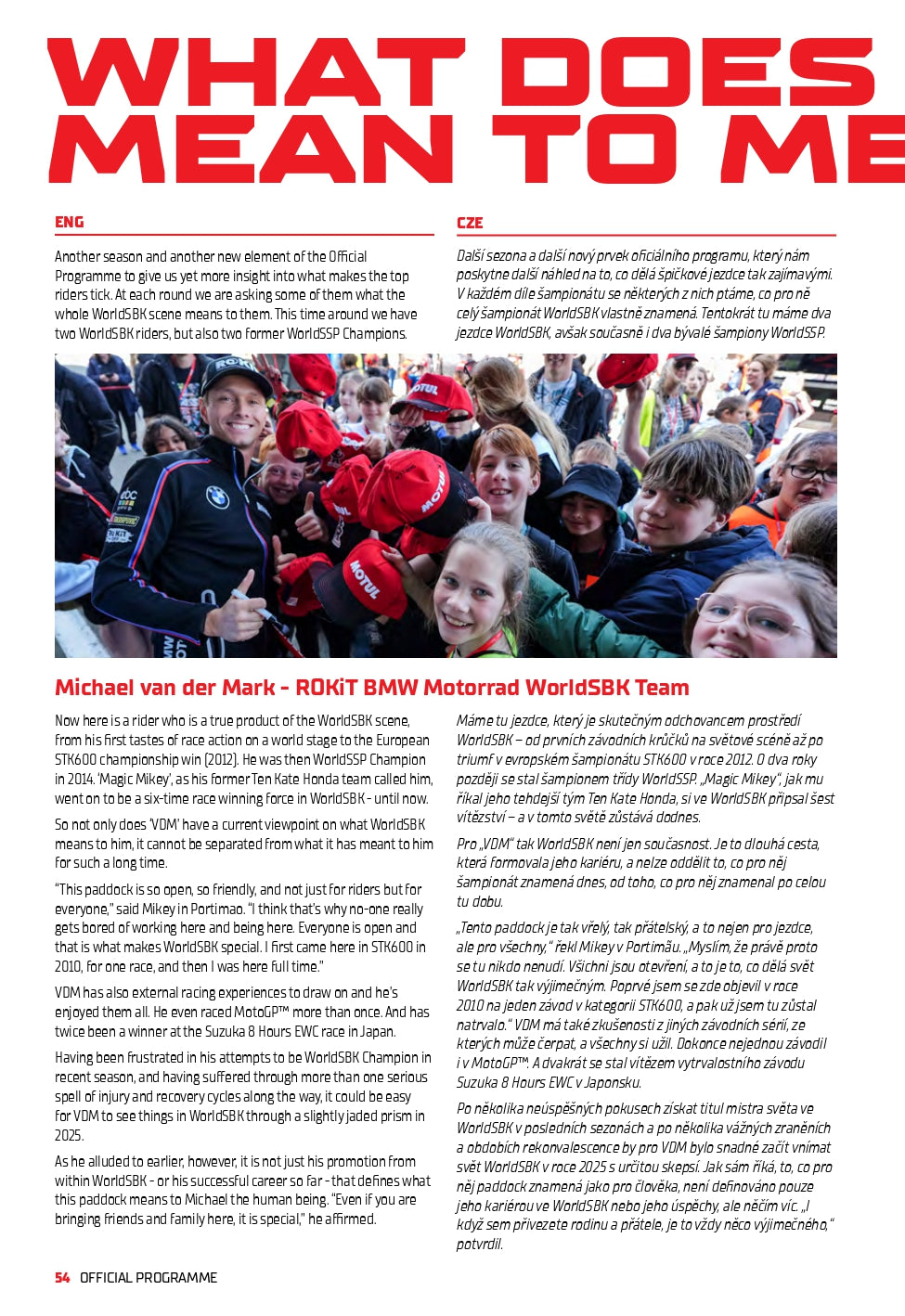 2025 MOST OFFICIAL PROGRAMME WORLDSBK