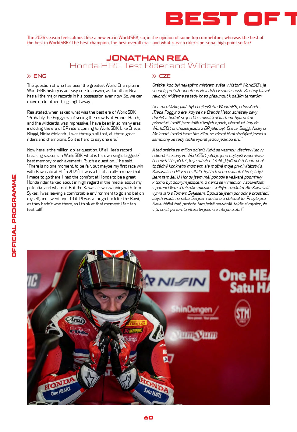 2026 MOST OFFICIAL PROGRAMME WORLDSBK
