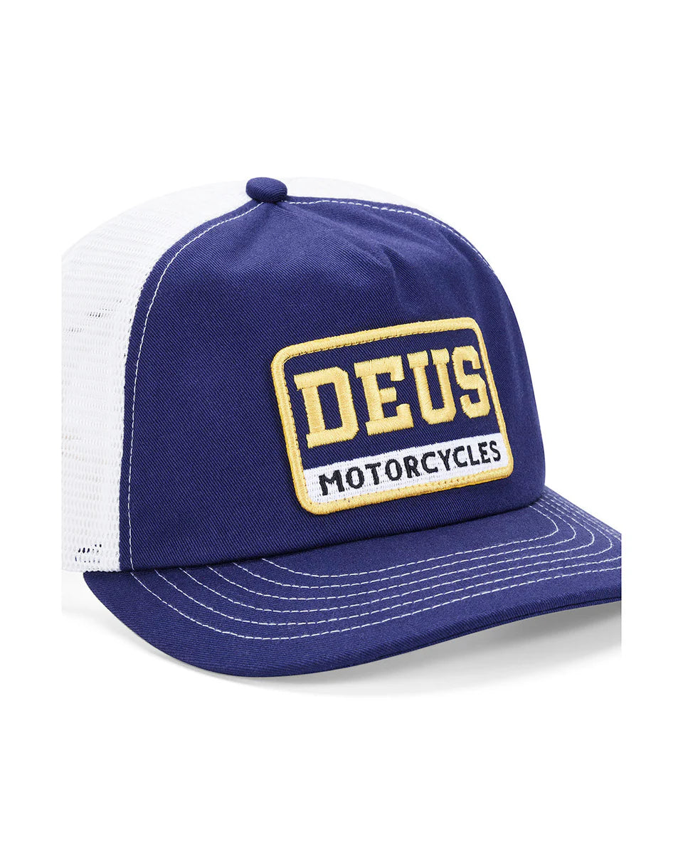 DEUS MALDEN TRUCKER CAP - MECHANIC BLUE