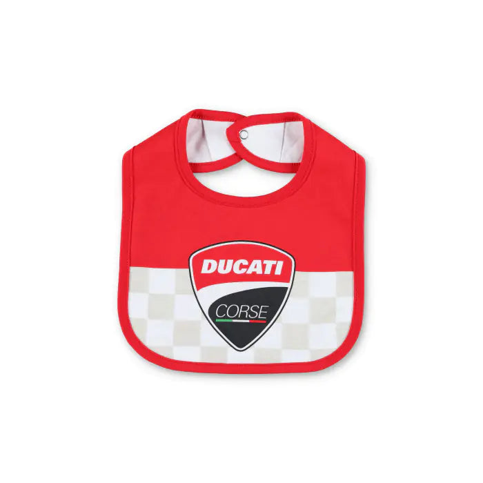 DUCATI CORSE BABY BIB CHESS TEXTURE