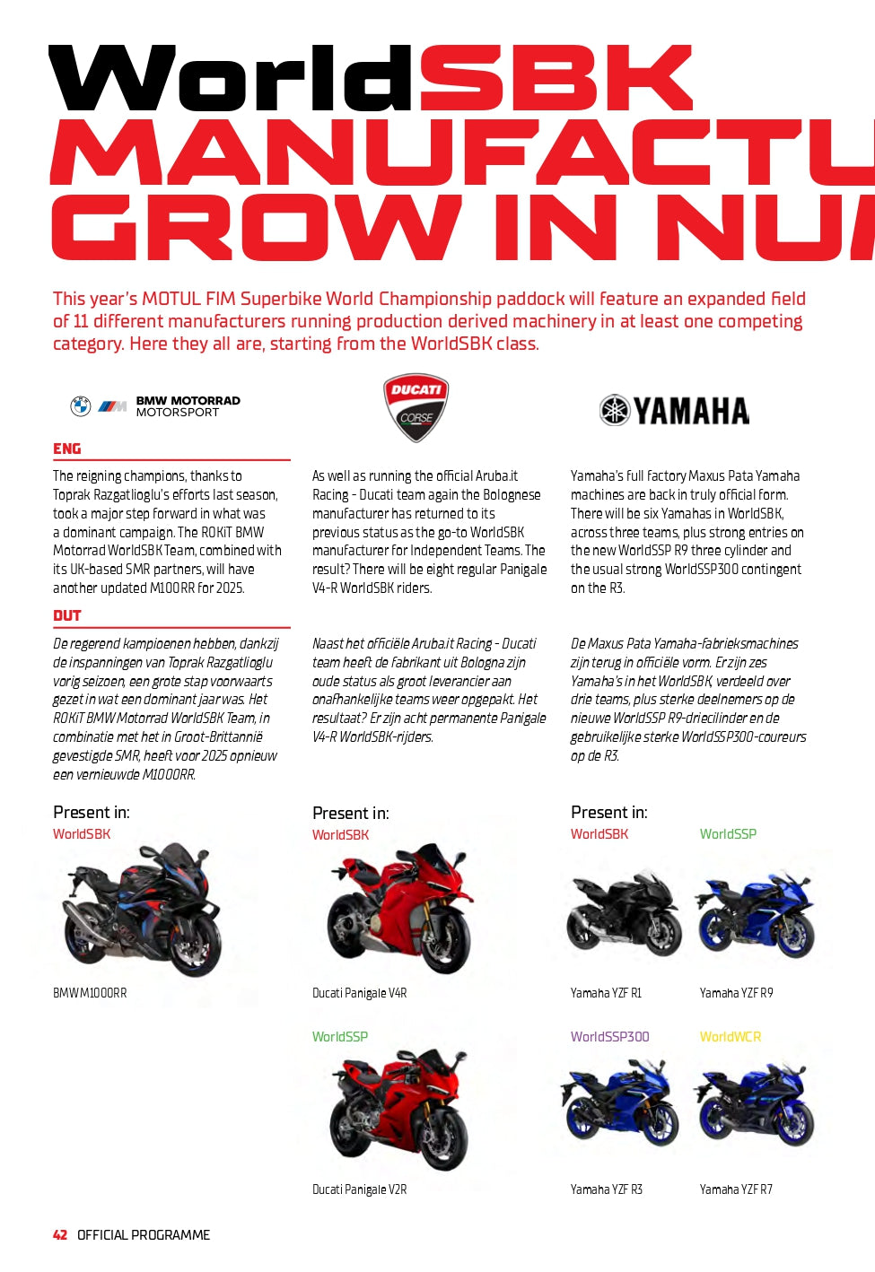 2025 ASSEN OFFICIAL PROGRAMME WORLDSBK