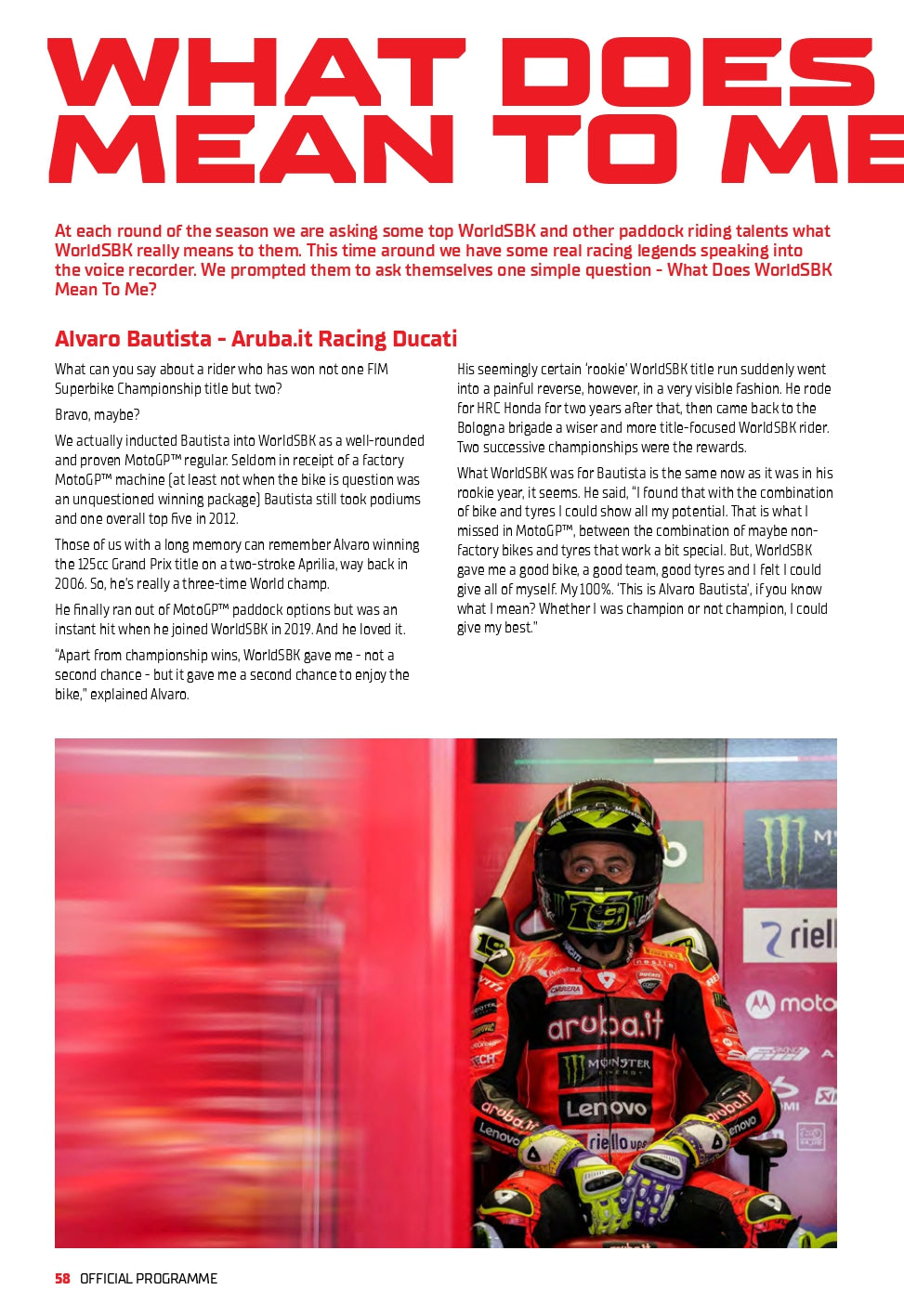2025 UK OFFICIAL PROGRAMME WORLDSBK