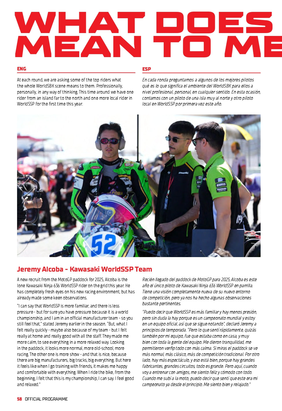 2025 MOTORLAND OFFICIAL PROGRAMME WORLDSBK