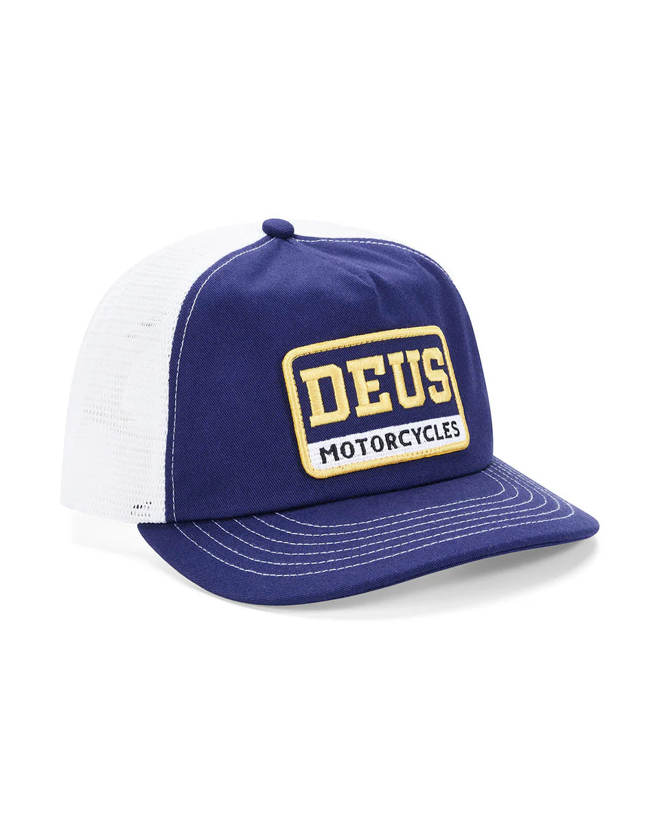 DEUS MALDEN TRUCKER CAP - MECHANIC BLUE