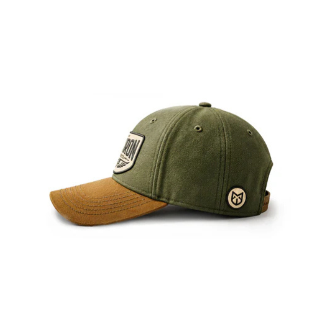 MANX IRON GREEN-BROWN VINTAGE CAP