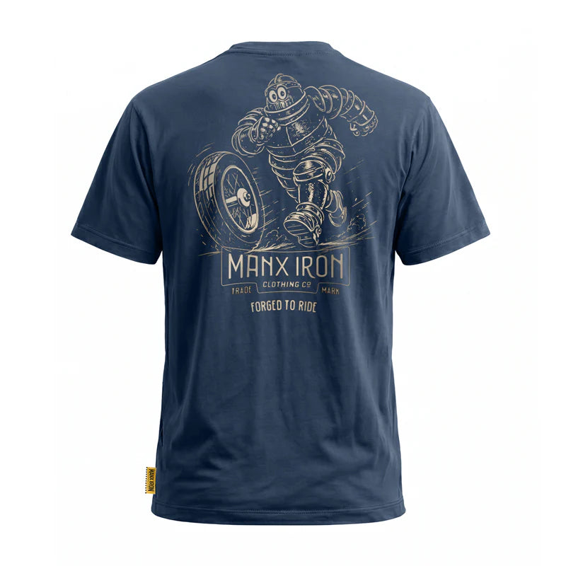 MANX IRON MAN & WHEEL T-SHIRT