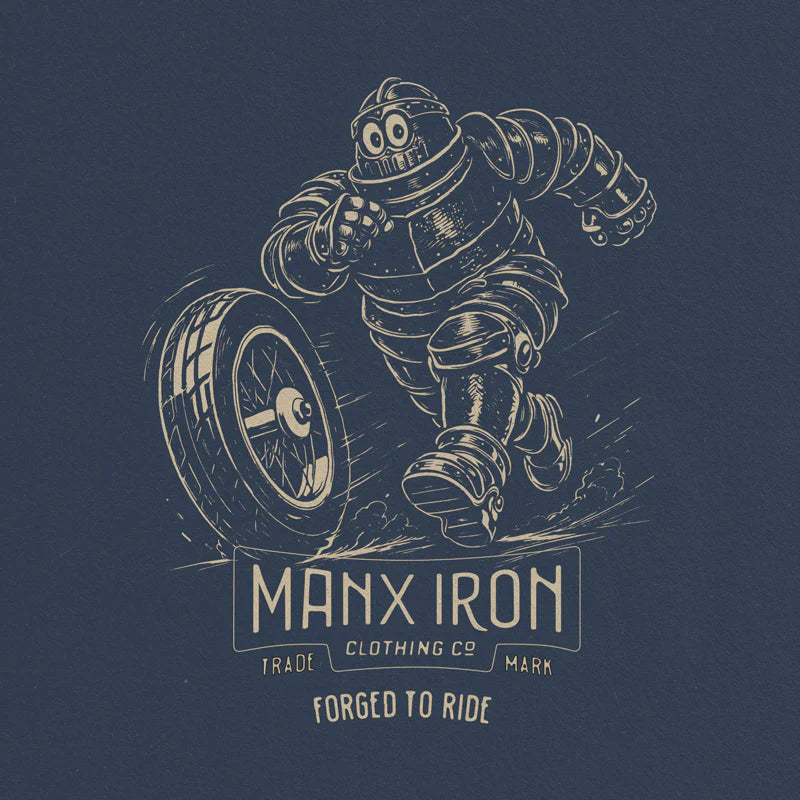 MANX IRON MAN & WHEEL T-SHIRT
