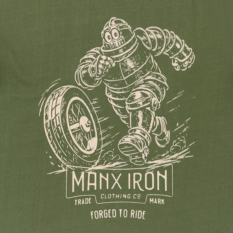 MANX IRON MAN & WHEEL T-SHIRT