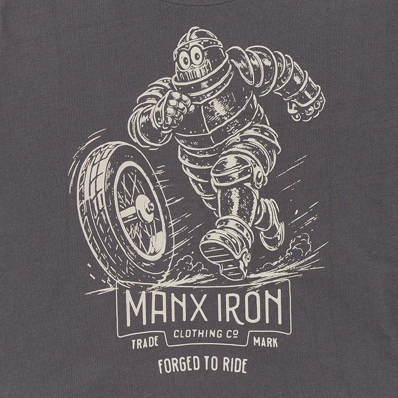 MANX IRON MAN & WHEEL T-SHIRT