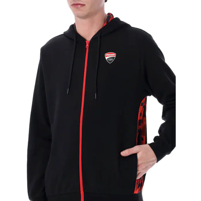 DUCATI CORSE MAN HOODIE CAMO DETAILS