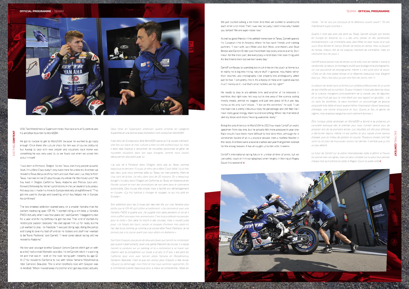 2022 MAGNY-COURS OFFICIAL PROGRAMME WORLDSBK